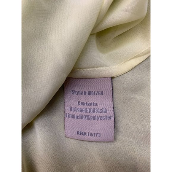 Beau Bois Silk Chartreuse Polka Dot Artsy Dress L - Picture 7 of 12